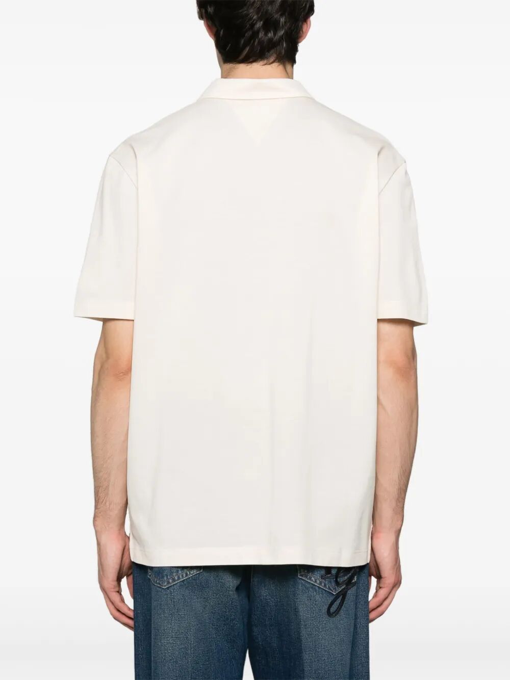 Bottega Veneta Men Fine Cotton Piqué Jersey Polo