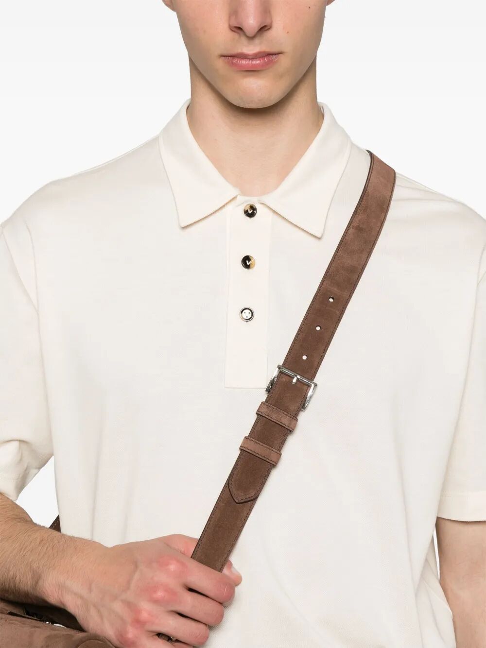 Bottega Veneta Men Fine Cotton Piqué Jersey Polo