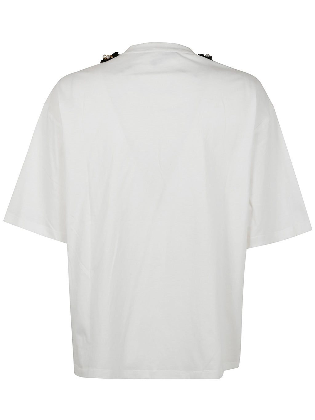 Balmain Women Pearls Chains Details Partial Face T-Shirt