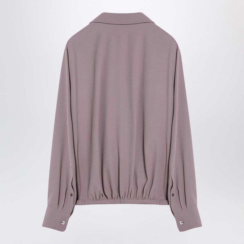 Dries Van Noten Pink Viscose Blend Drawstring Shirt Women