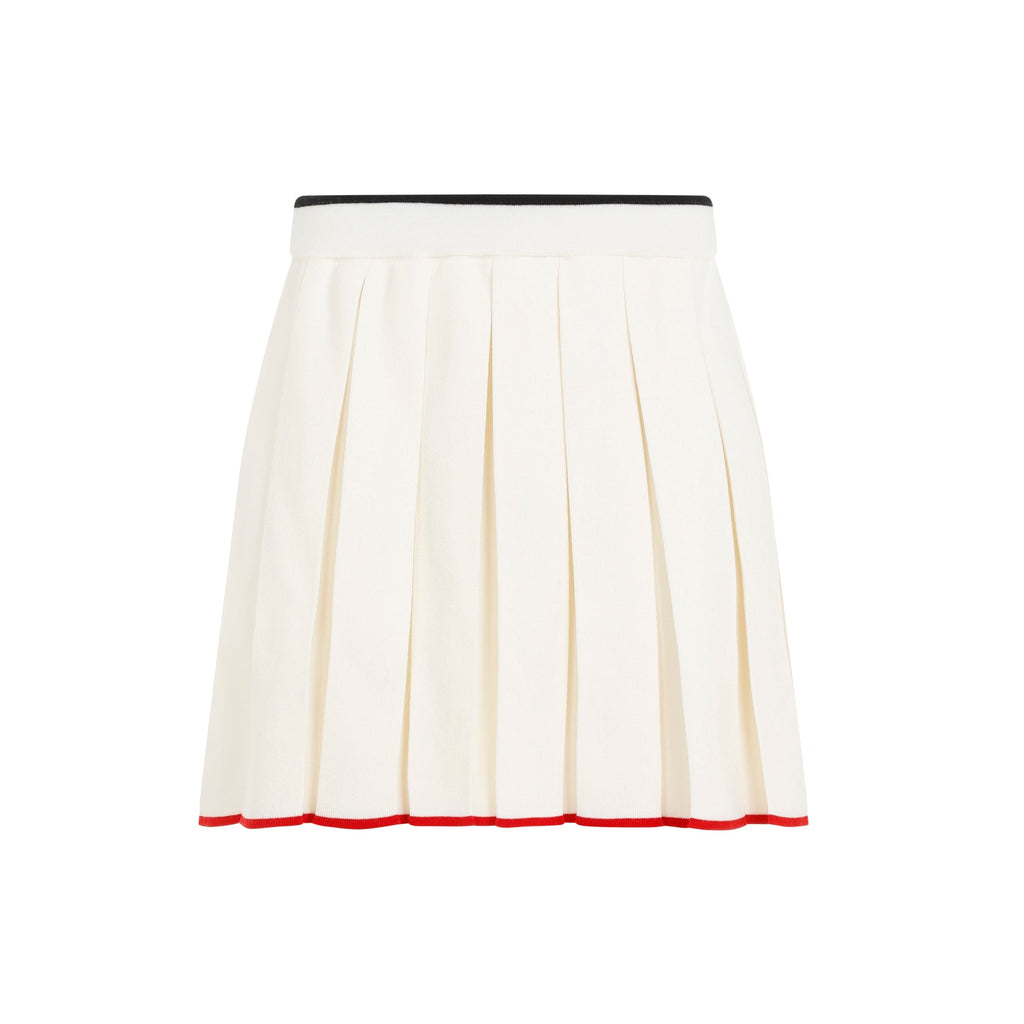Thom Browne Full Needle Stitch Mini Pleated Skirt Women