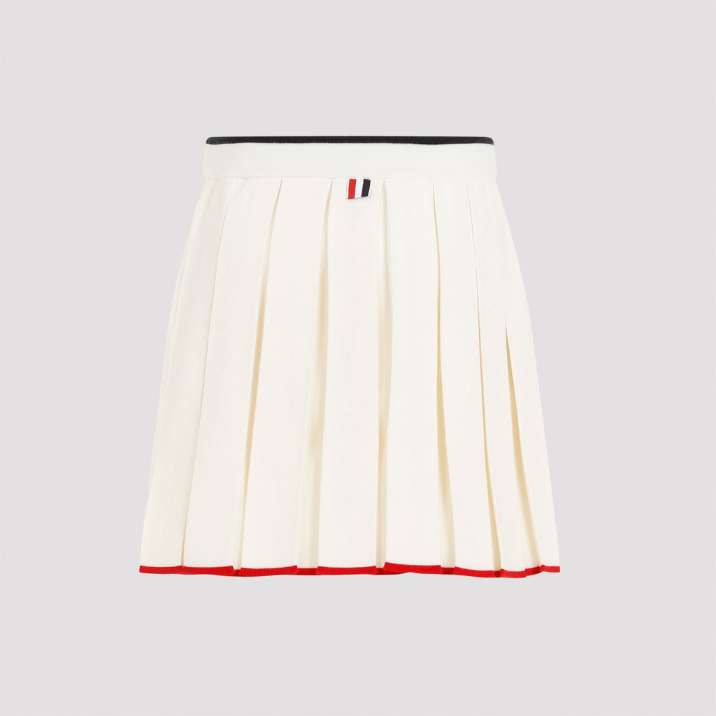Thom Browne Full Needle Stitch Mini Pleated Skirt Women