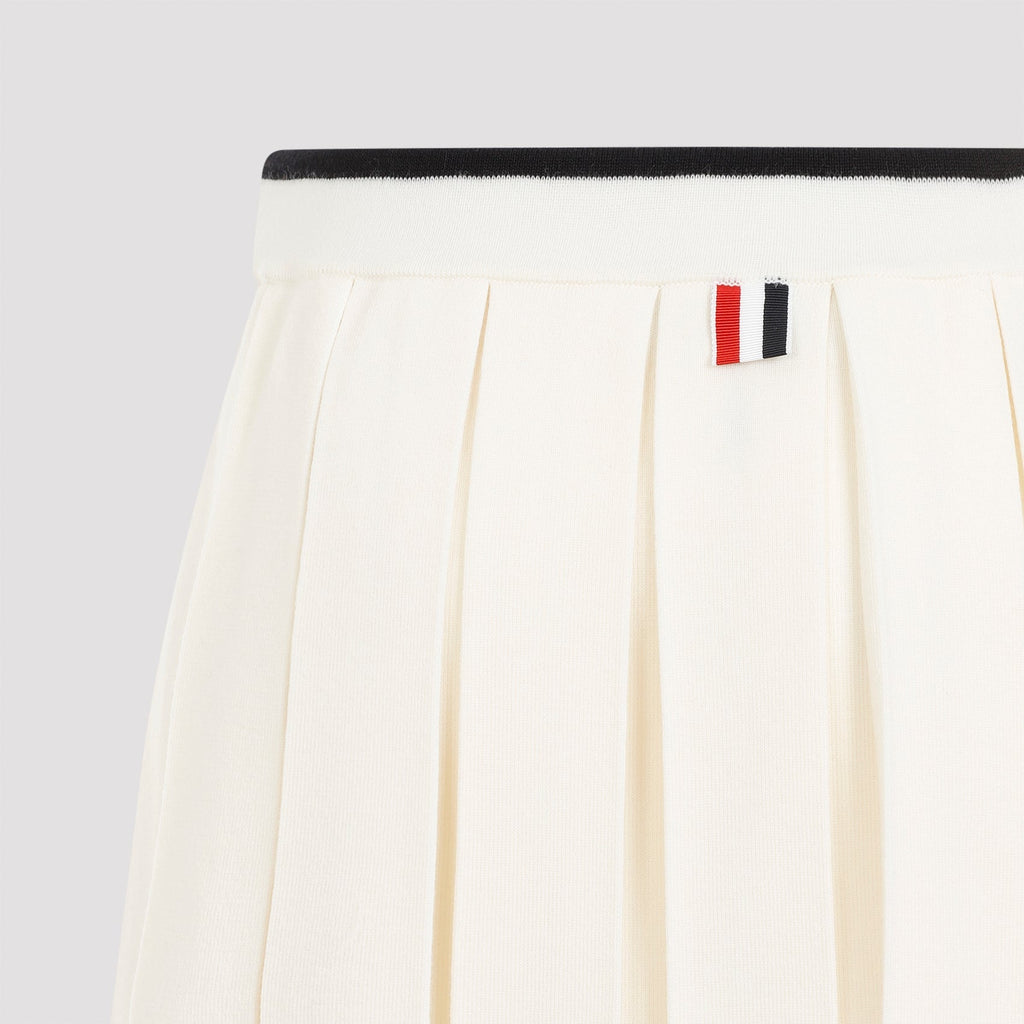 Thom Browne Full Needle Stitch Mini Pleated Skirt Women