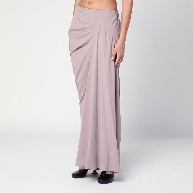 Dries Van Noten Pink Long Draped Skirt Women