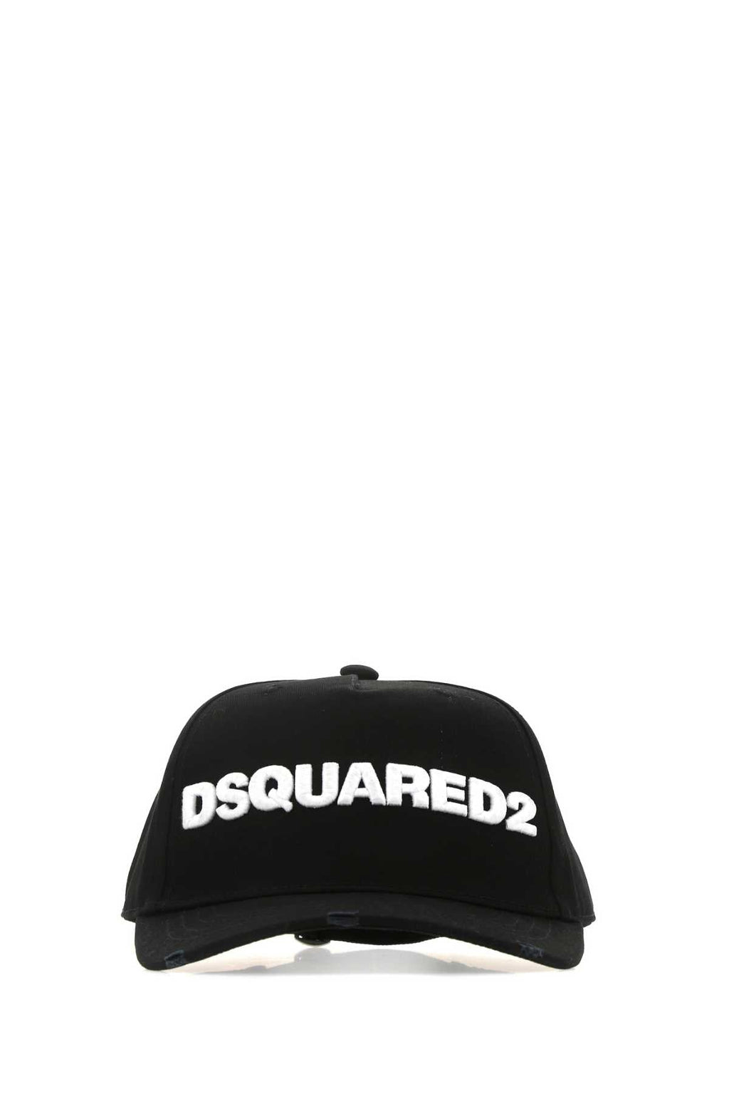 Dsquared Men Black Gabardine Baseball Cap