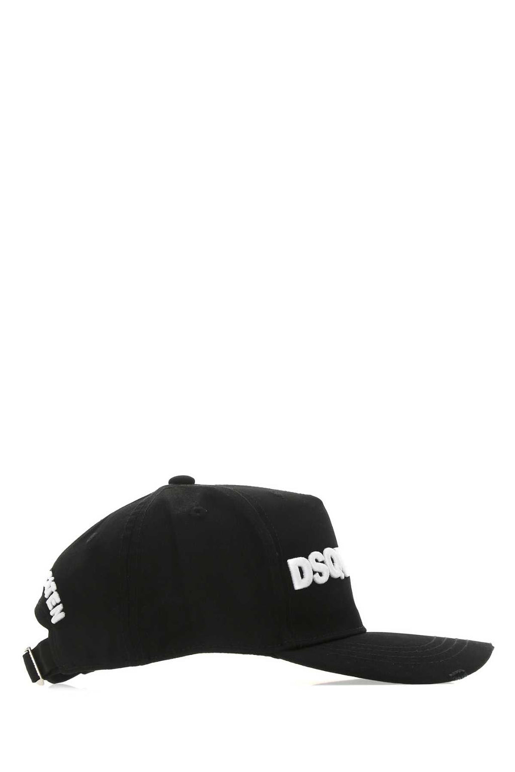 Dsquared Men Black Gabardine Baseball Cap