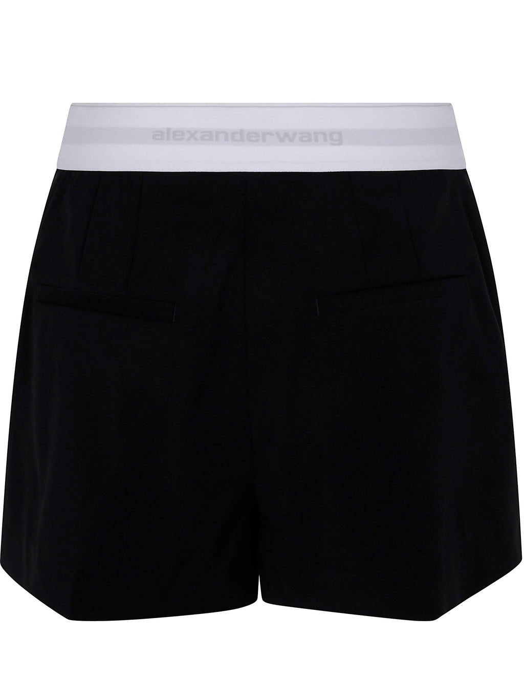 Alexander Wang Women High Waisted Pleated Short With Logo Elastic