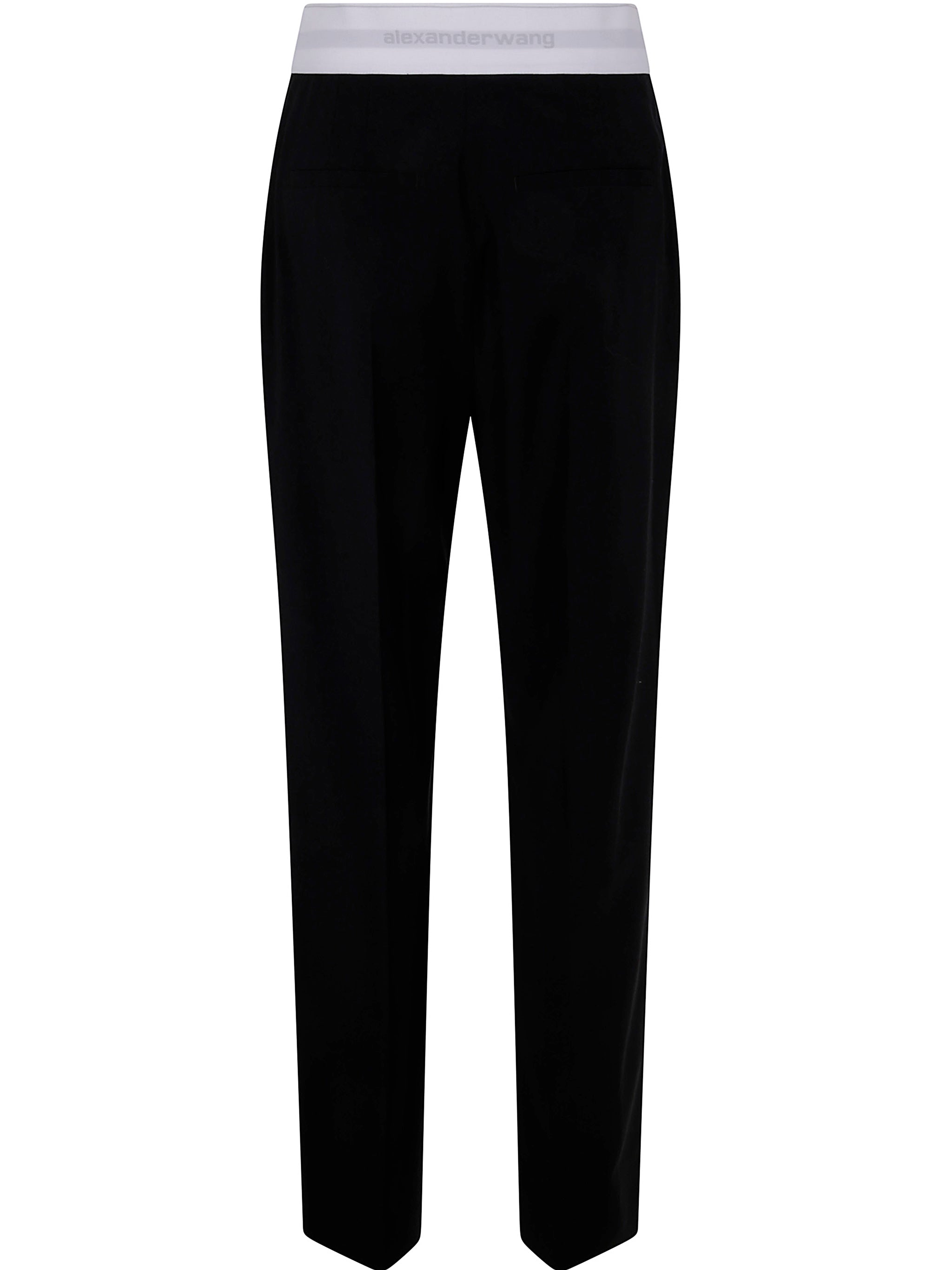 Alexander Wang Women High Waisted Pleated Pant With Logo Elastic