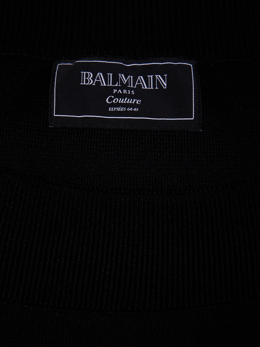 Balmain Women Ls Double Collar Knit Zipped Midi Dress