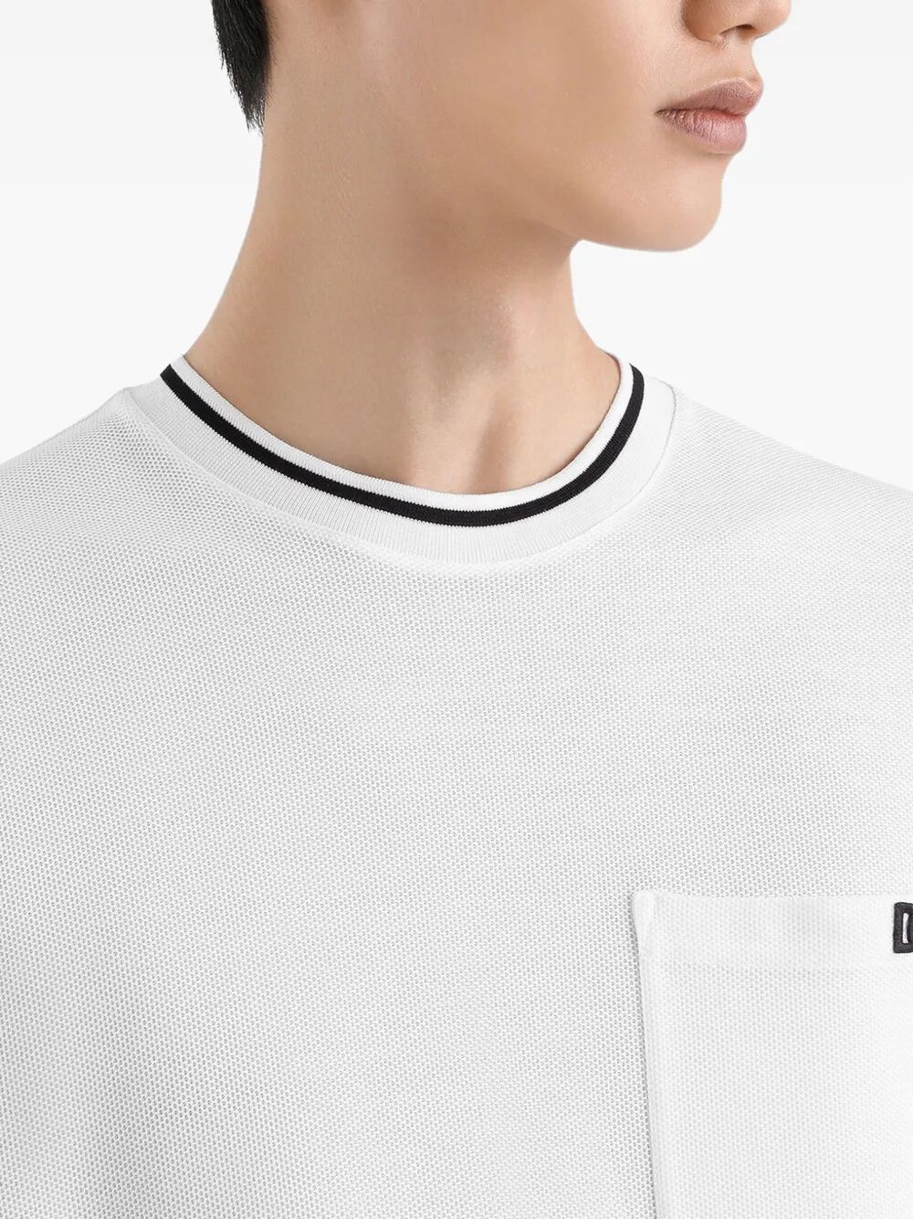 Dolce & Gabbana Men Cotton Piqué T-Shirt With Contrasting Collar