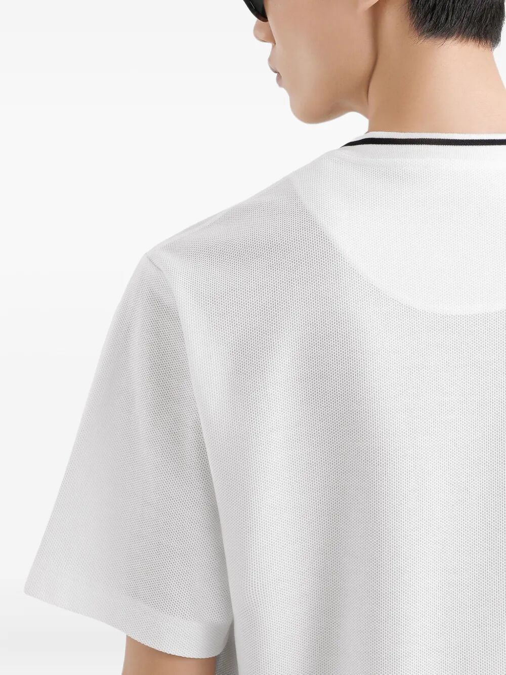 Dolce & Gabbana Men Cotton Piqué T-Shirt With Contrasting Collar