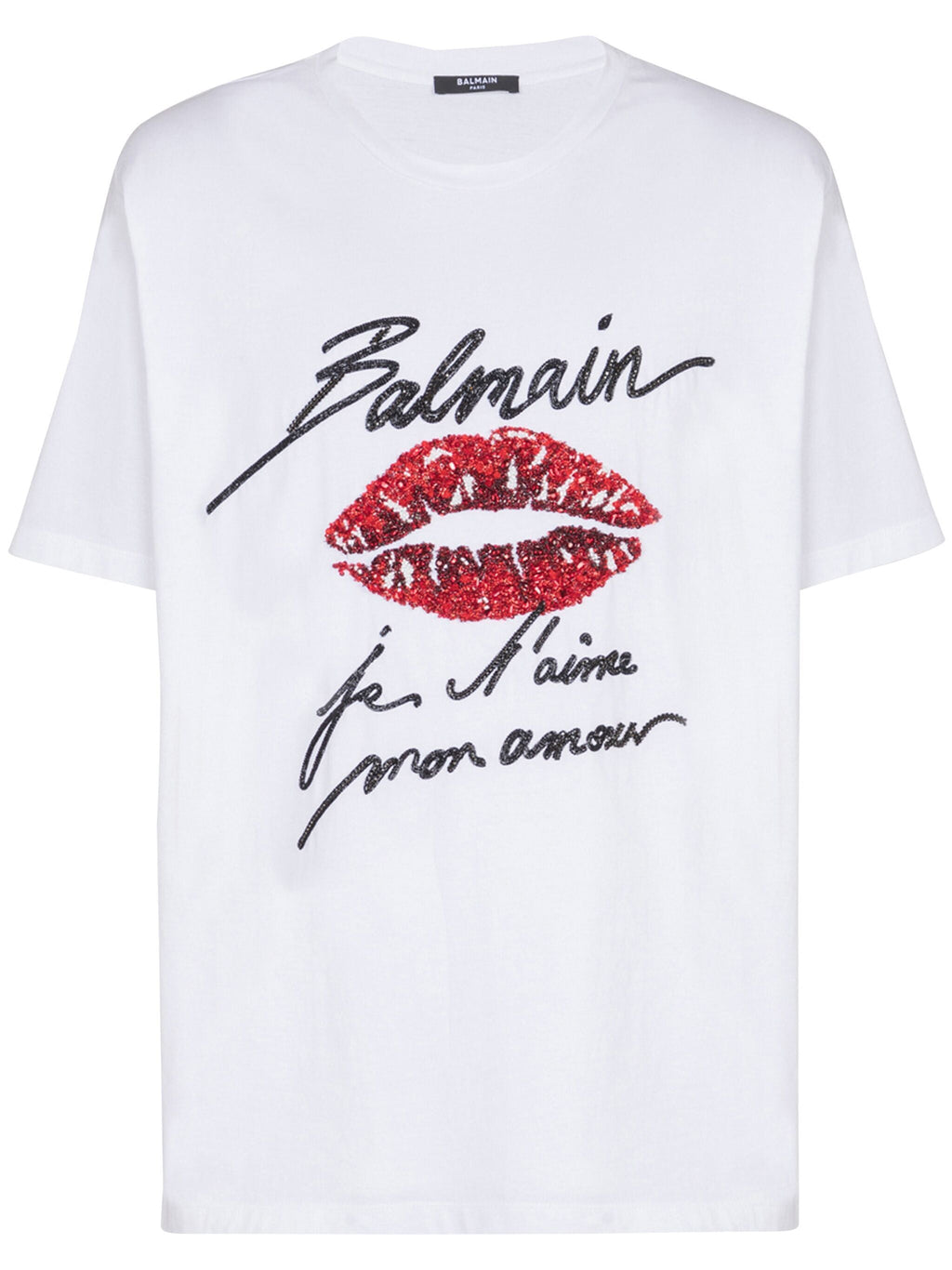 Balmain Men Balmain & Lips Embroid T-Shirt - Reg Fit
