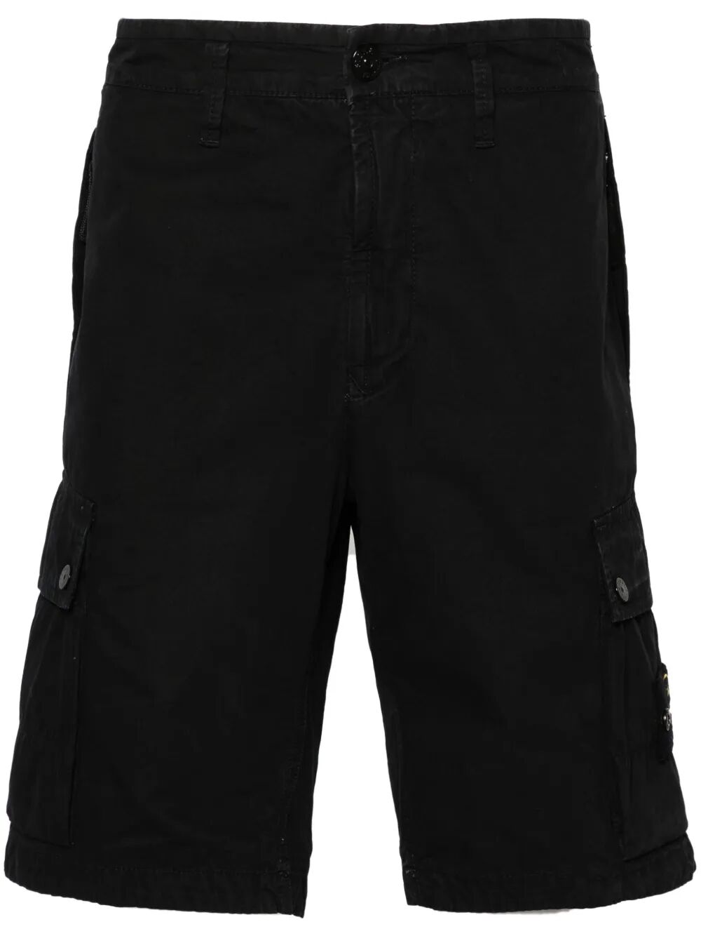 Stone Island Men Old Effect Cotton Cargo Bermuda Shorts