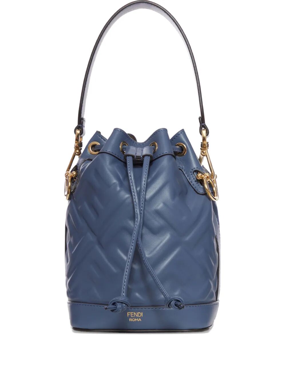 Fendi Women Ff-Motif Mon Tresor Leather Mini Bucket Bag