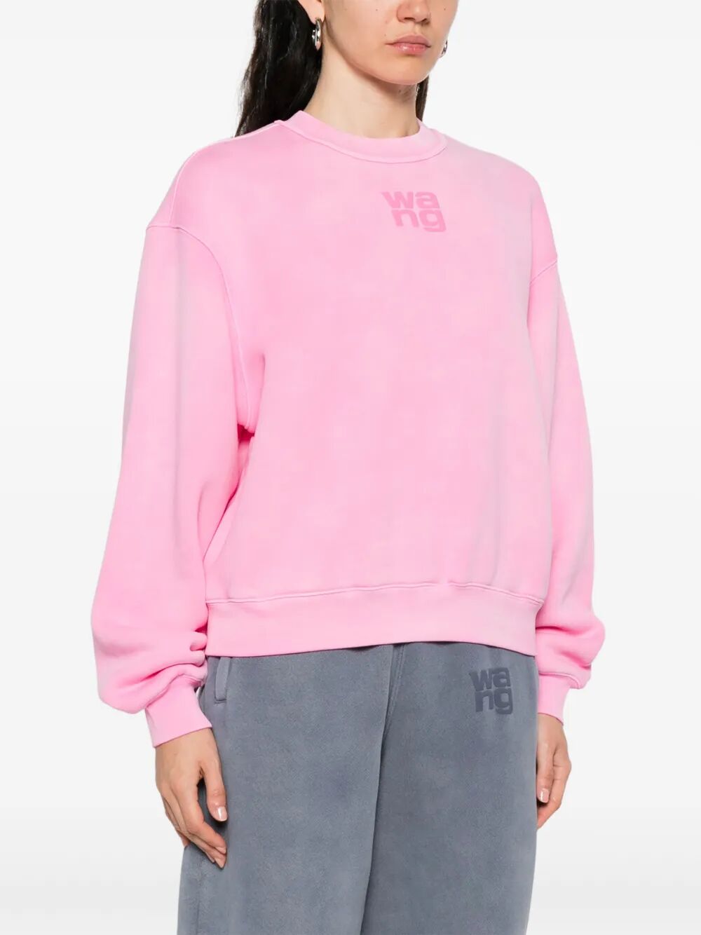 Alexander Wang Women Puff Logo Sweatshirt In Structured Terry
