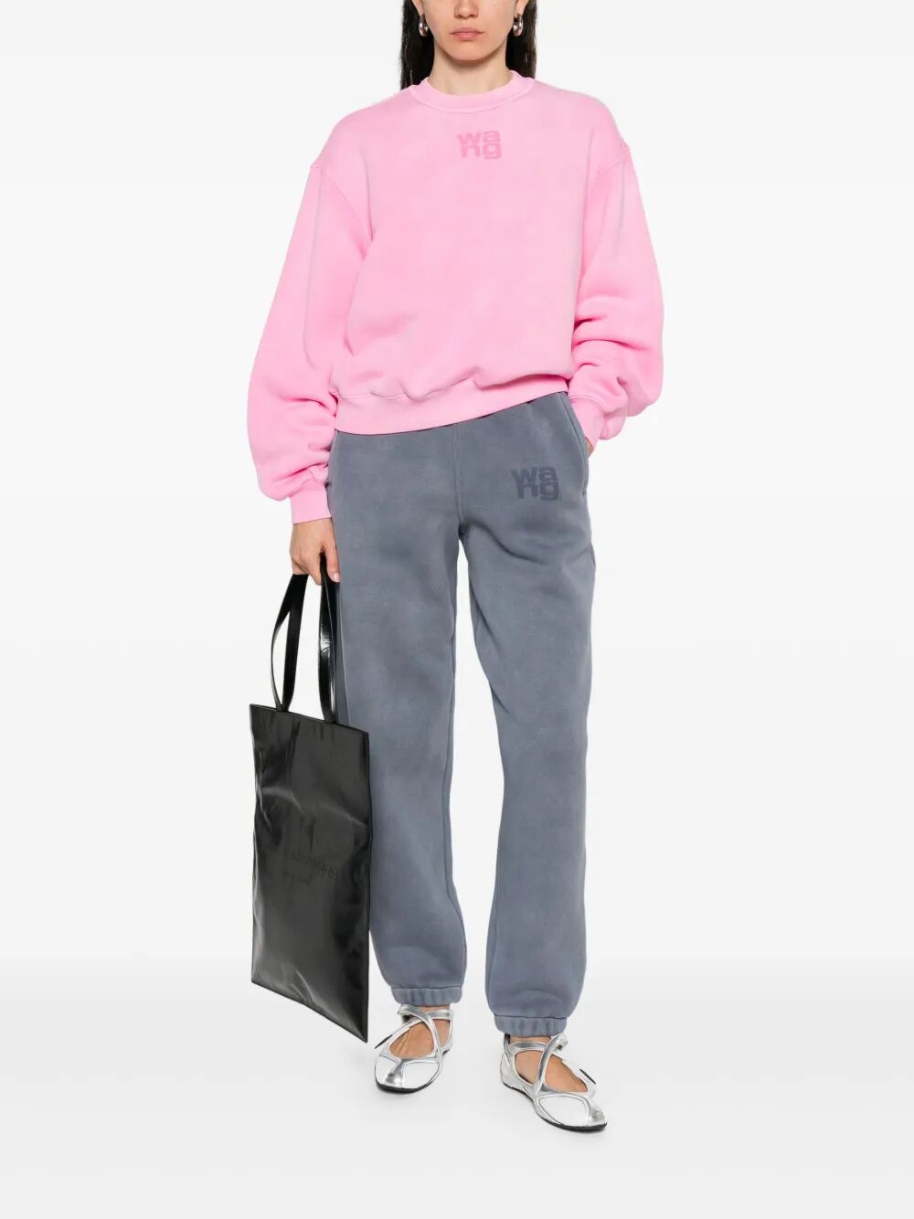 Alexander Wang Women Puff Logo Sweatshirt In Structured Terry