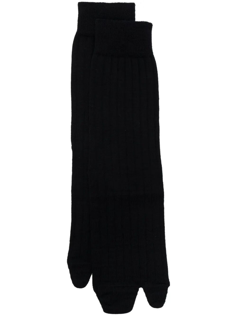 Maison Margiela Women Jersey-Wool Tabi Crew-Length Socks