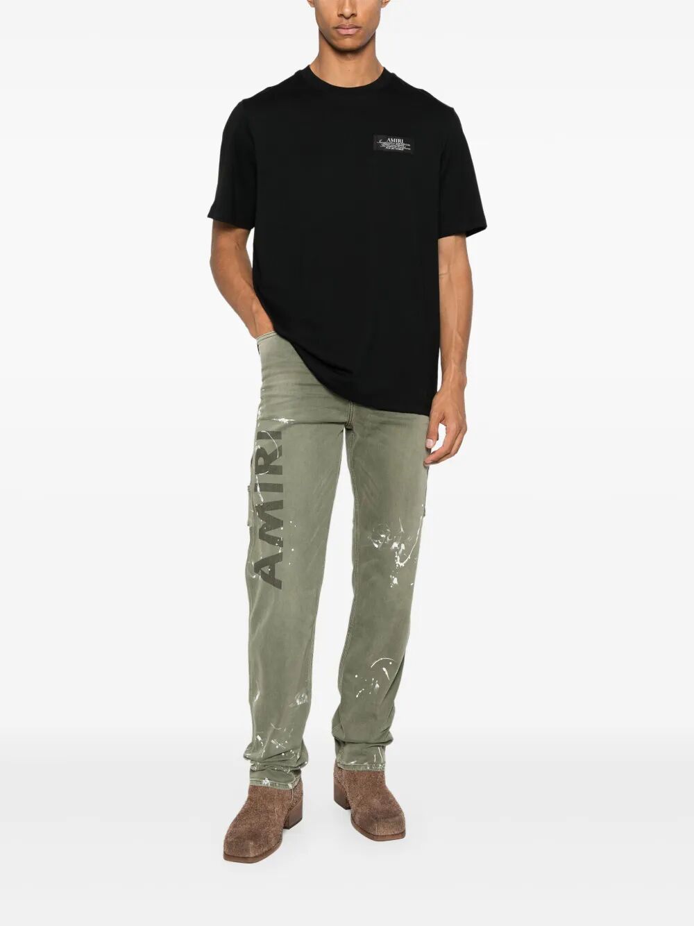 Amiri Men "Amiri Stencil" Slim Jeans