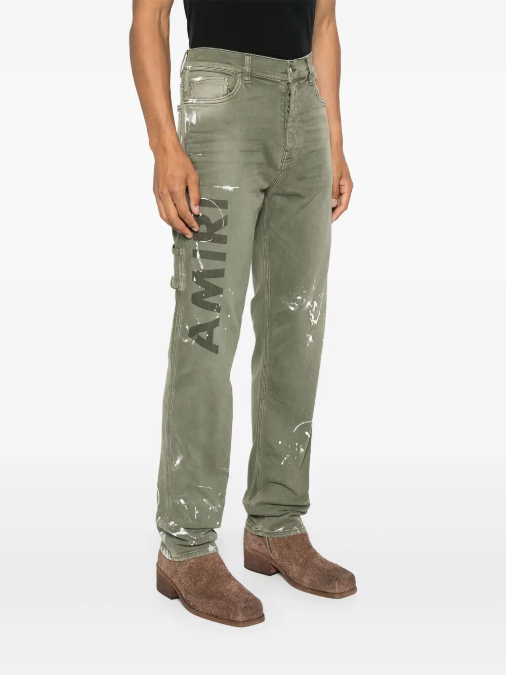 Amiri Men "Amiri Stencil" Slim Jeans