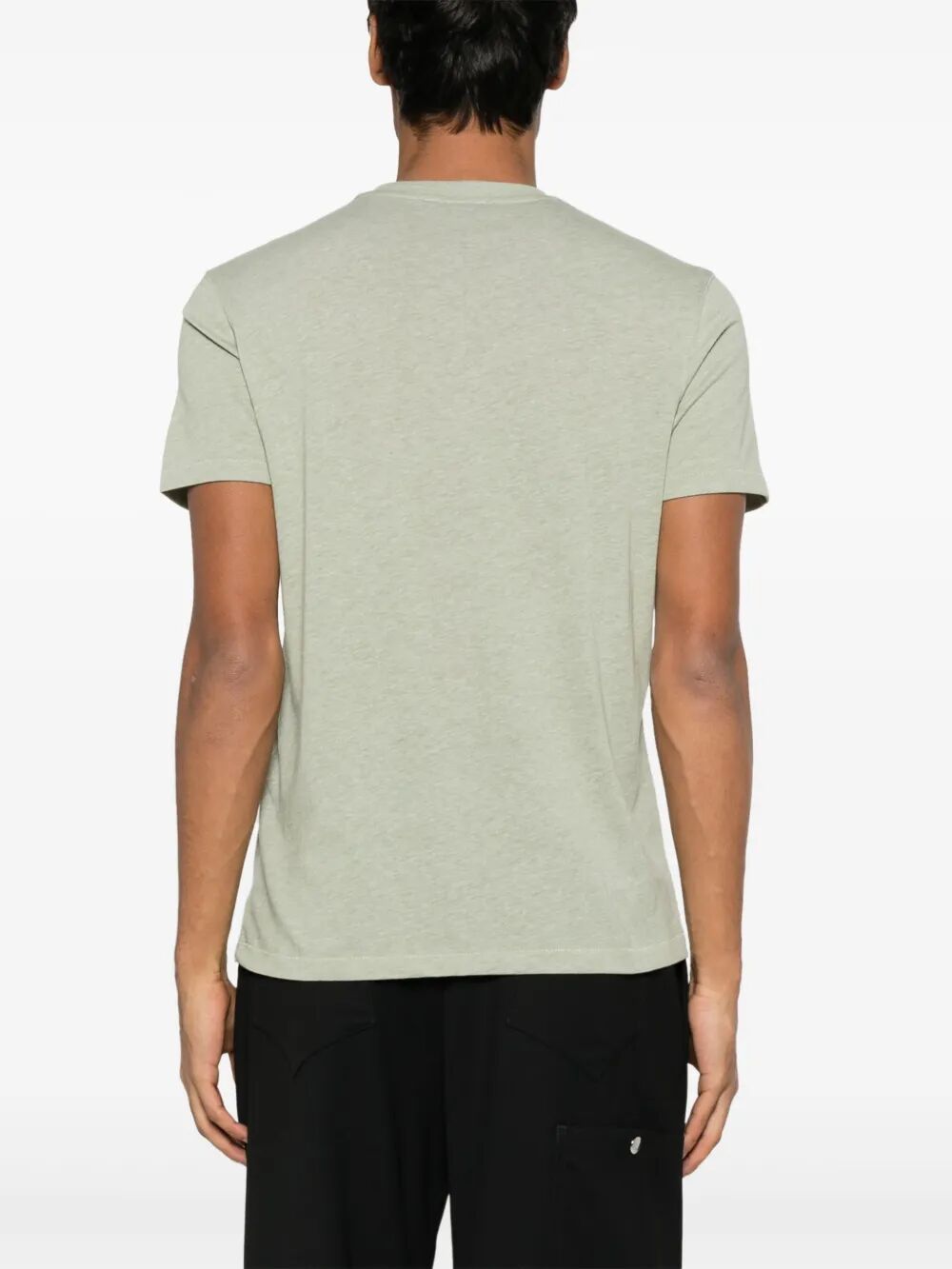 Tom Ford Men Cotton Blend Melange Crew Neck T-Shirt