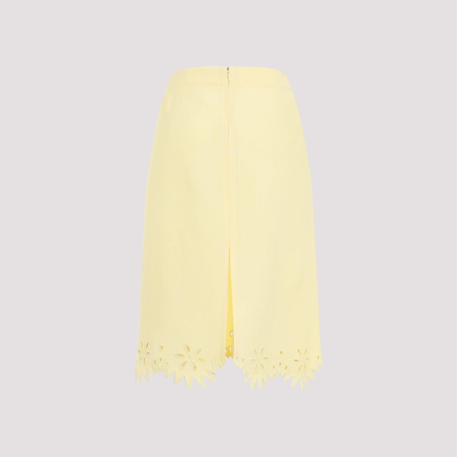 Bottega Veneta Grainy English Embroidery Midi Skirt Women