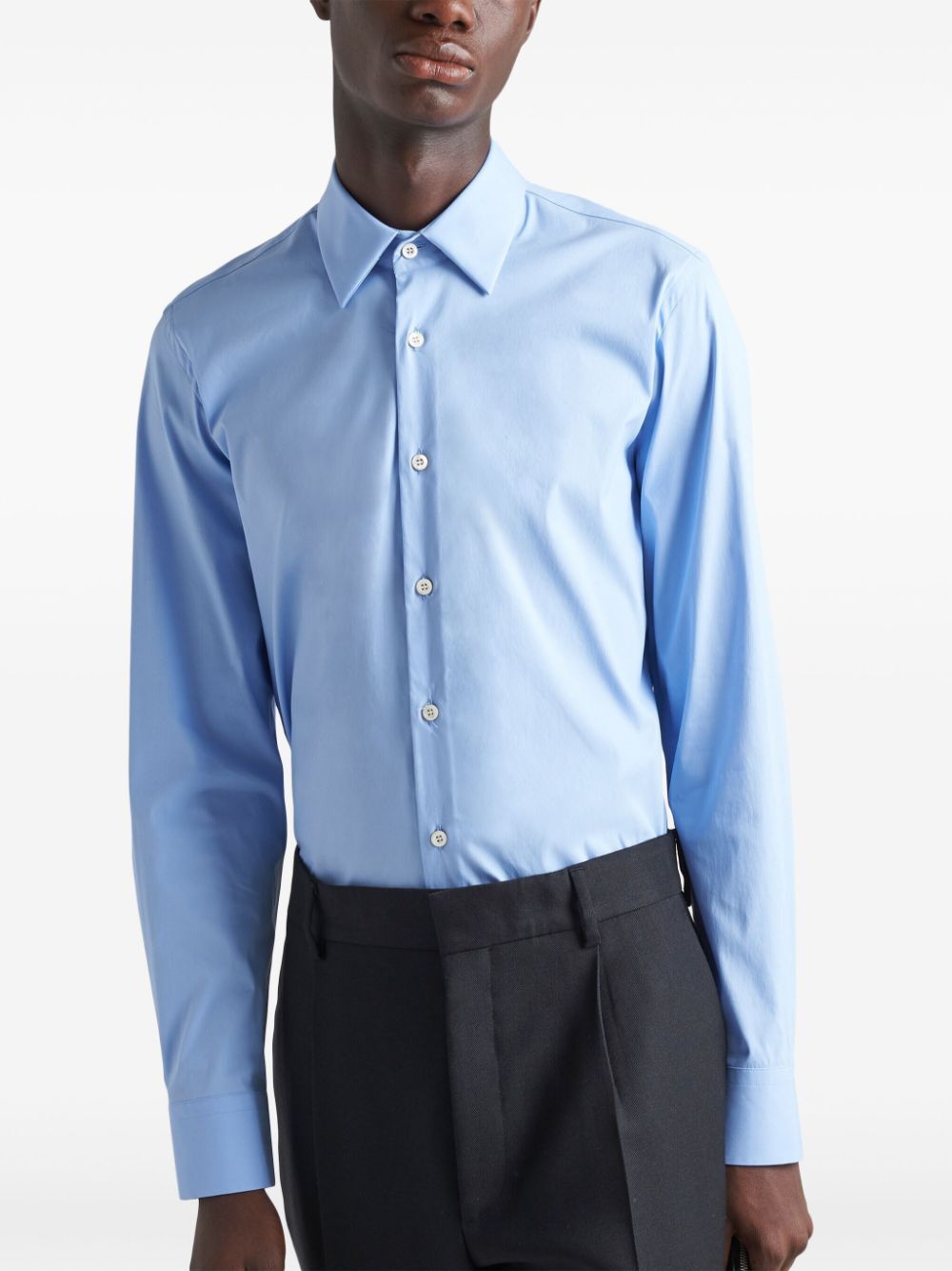 Prada Men Camicia In Popeline