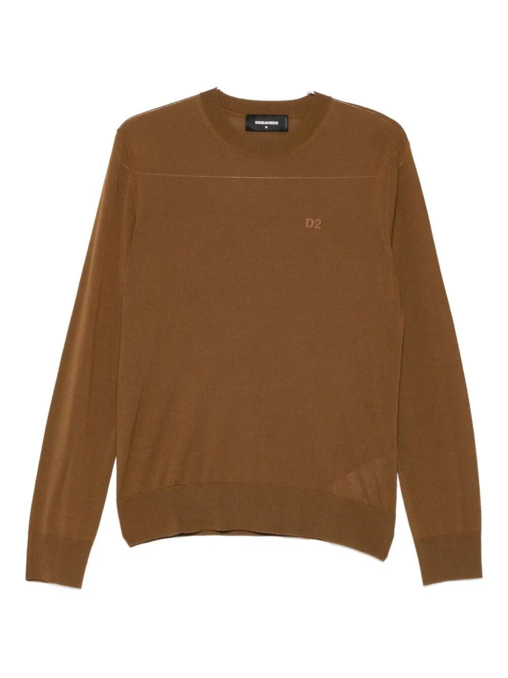 Dsquared2 Men `D2` Wool Crew-Neck Sweater