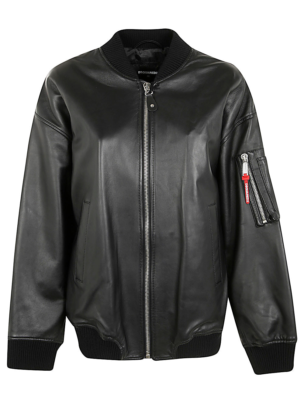 Dsquared2 Women Leather Oversize Bomber