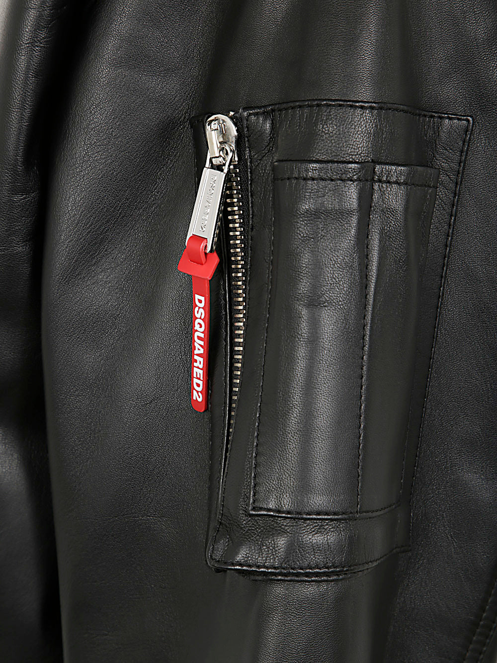 Dsquared2 Women Leather Oversize Bomber