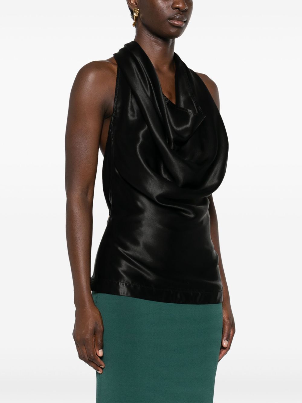 Bottega Veneta Women Top Drappeggiato In Viscosa Fluida