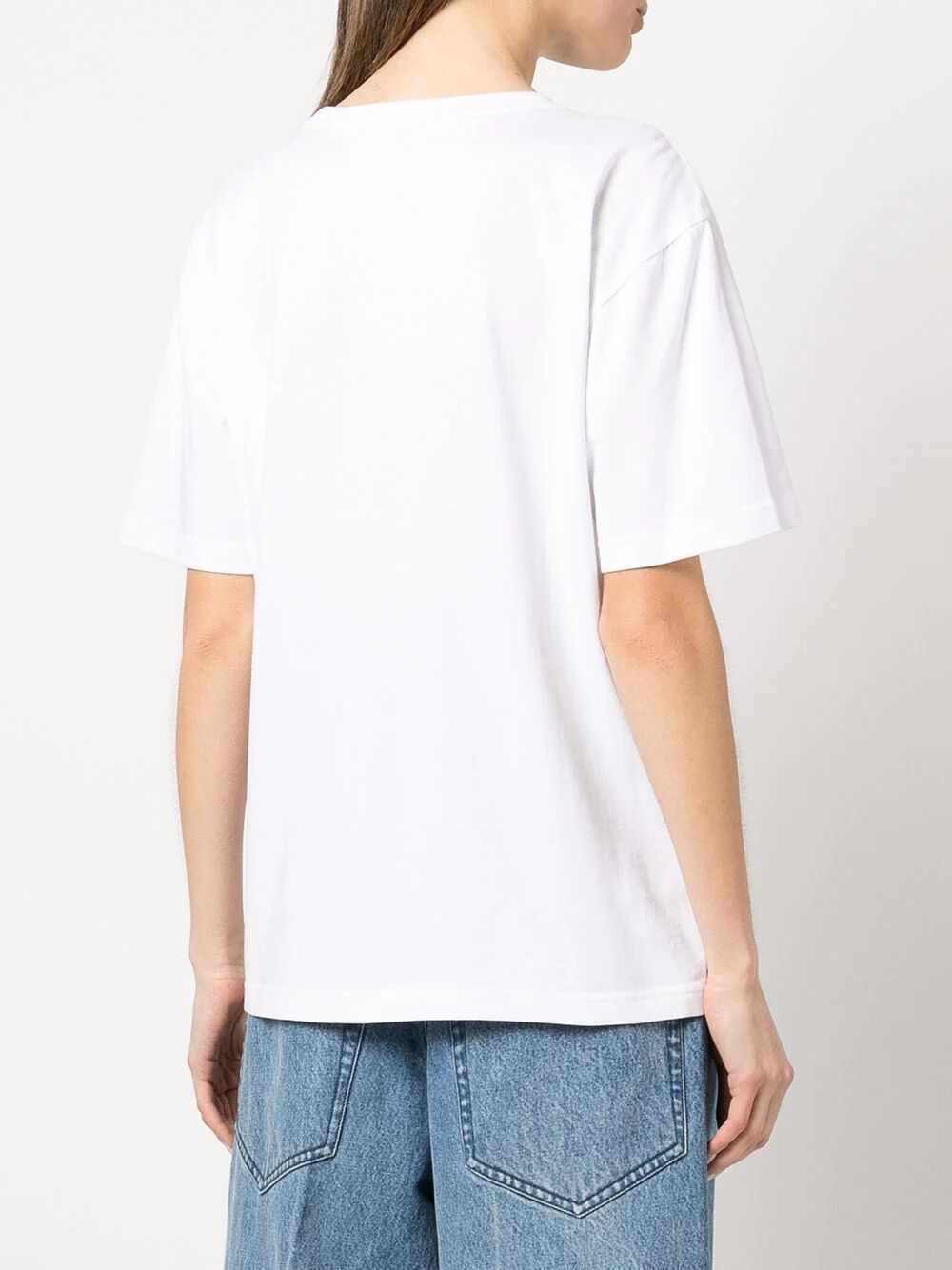 Alexander Wang Women Essential Jersey Short Sleeve Tee With Puff Logo And Bound Neck