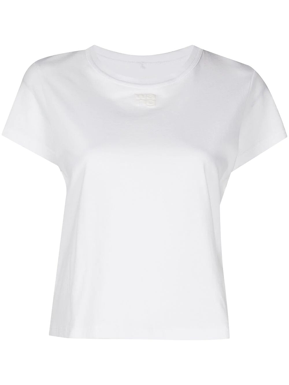 Alexander Wang Women Essential Jersey Shrunk Tee With Puff Logo And Bound Neck