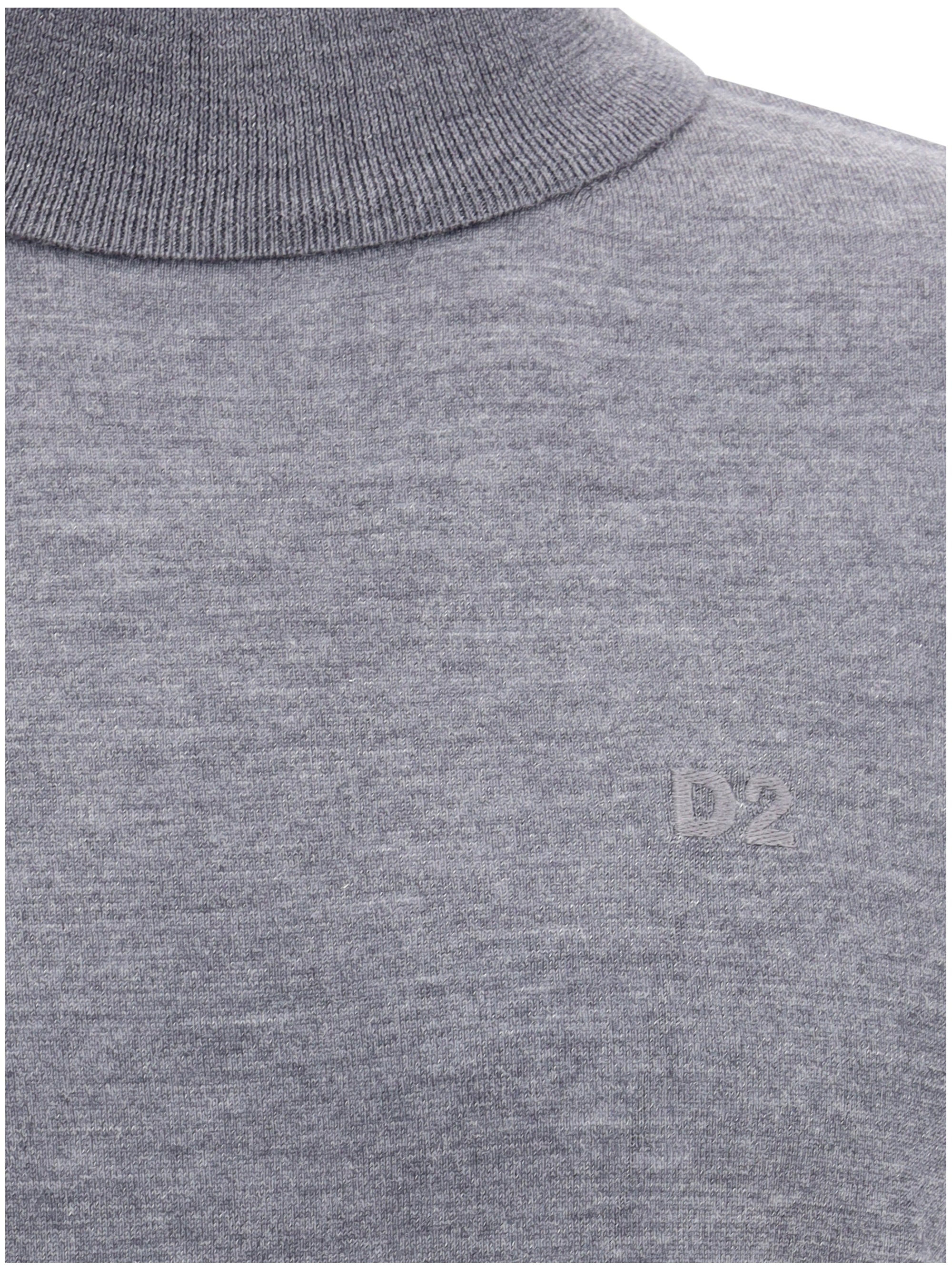 Dsquared2 Men Virgin Wool Turtleneck Sweater