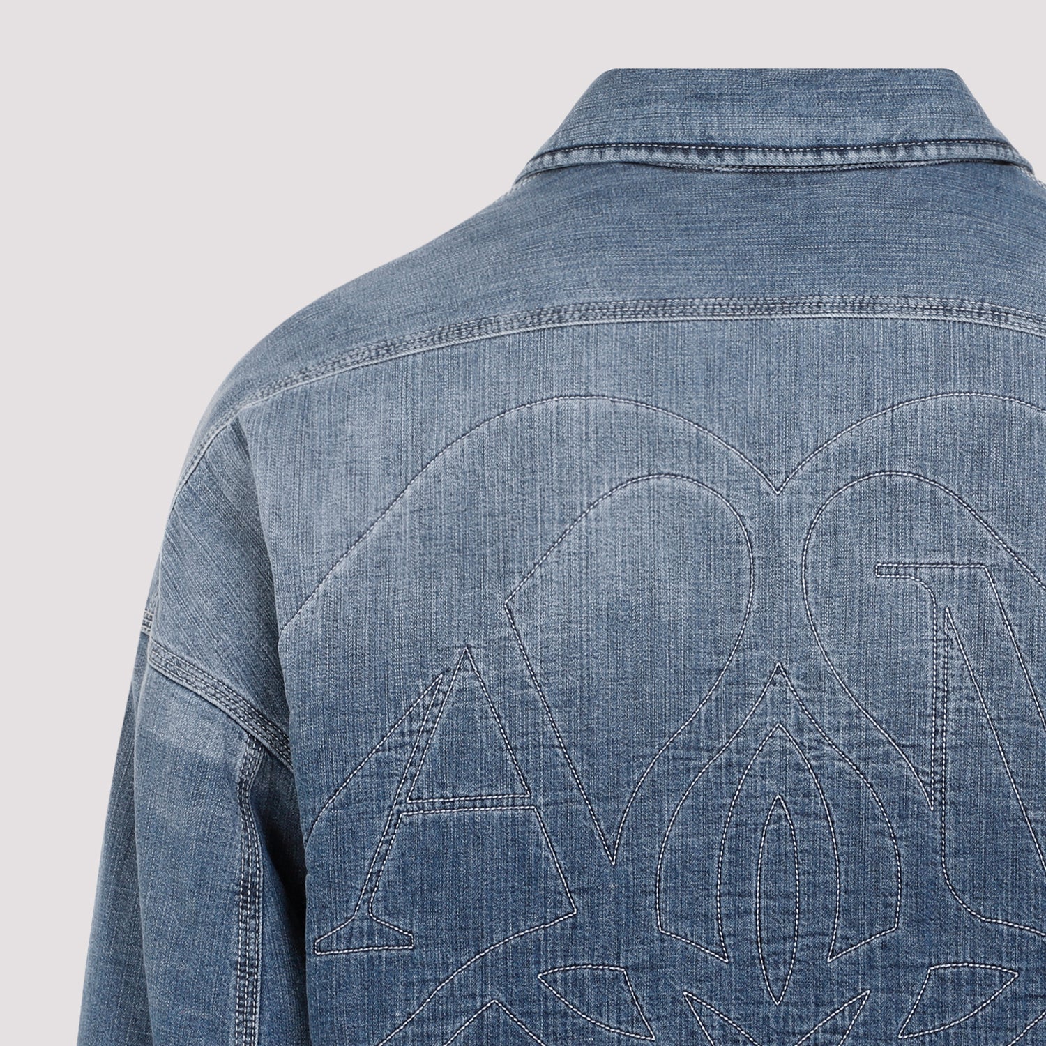Alexander Mcqueen Quilted Denim Shirt Men