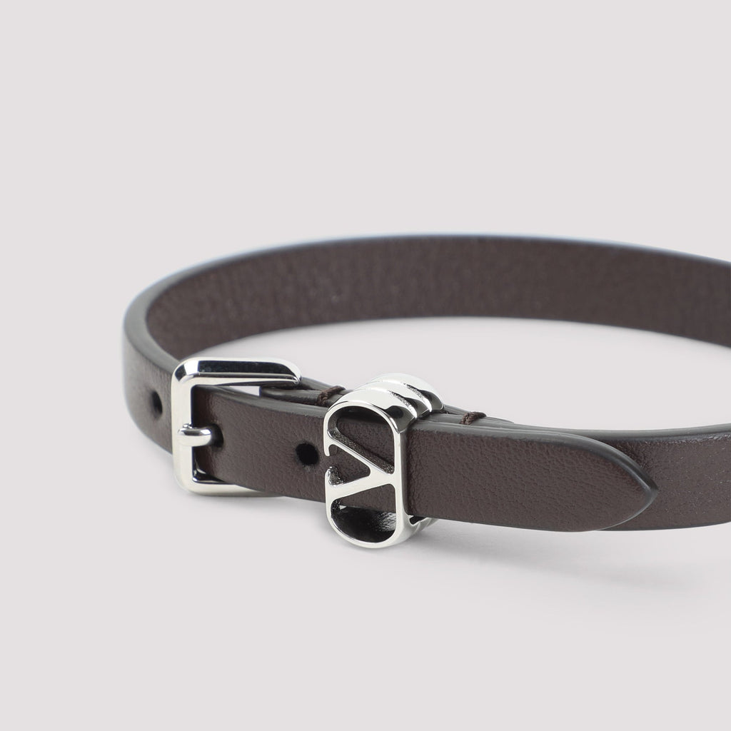 Valentino Garavani Ovalette Leather Bracelet Men