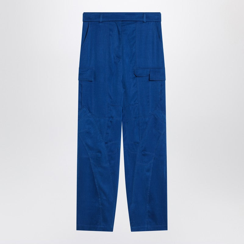 Calças cargo Ferragamo azul elétrico para mulher