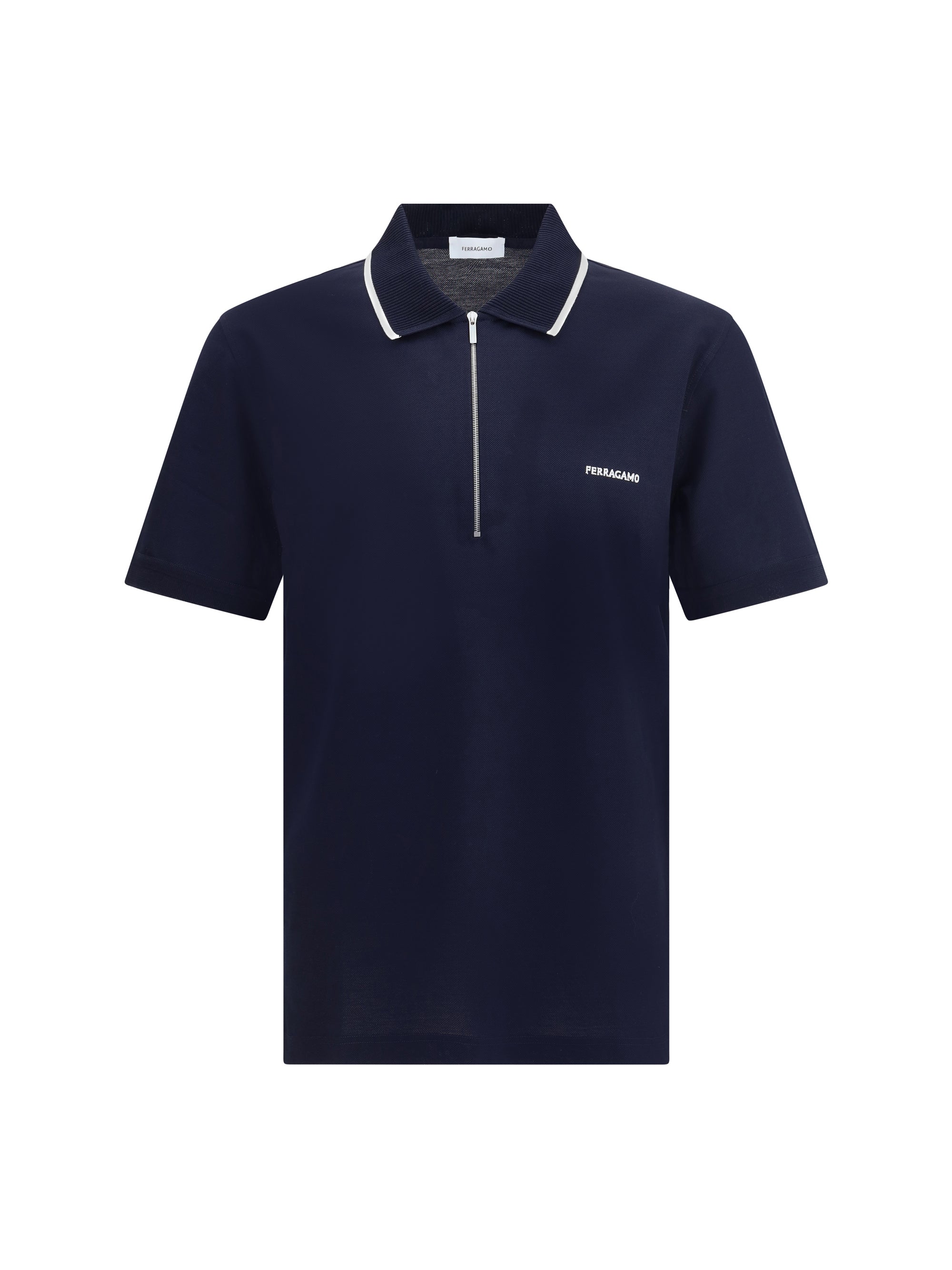 Ferragamo Men Zip Polo Shirt
