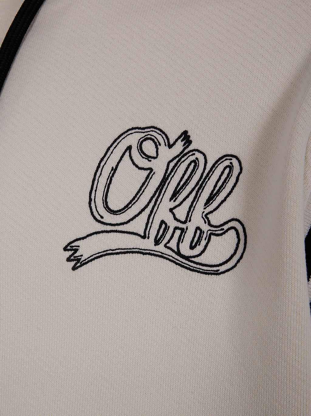 Off White Men Off Fleece Varsity Hoodie