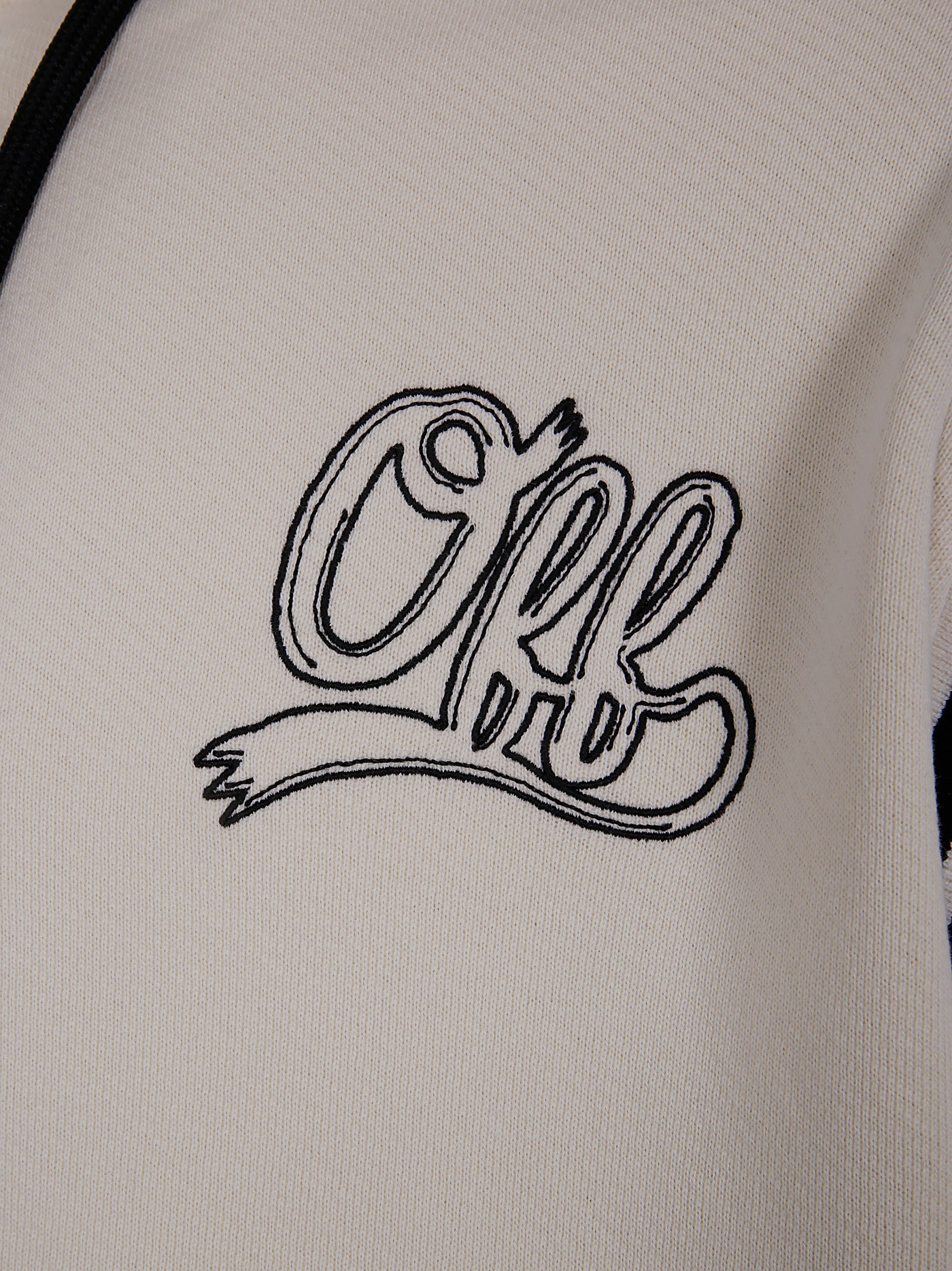 Off White Men Off Fleece Varsity Hoodie