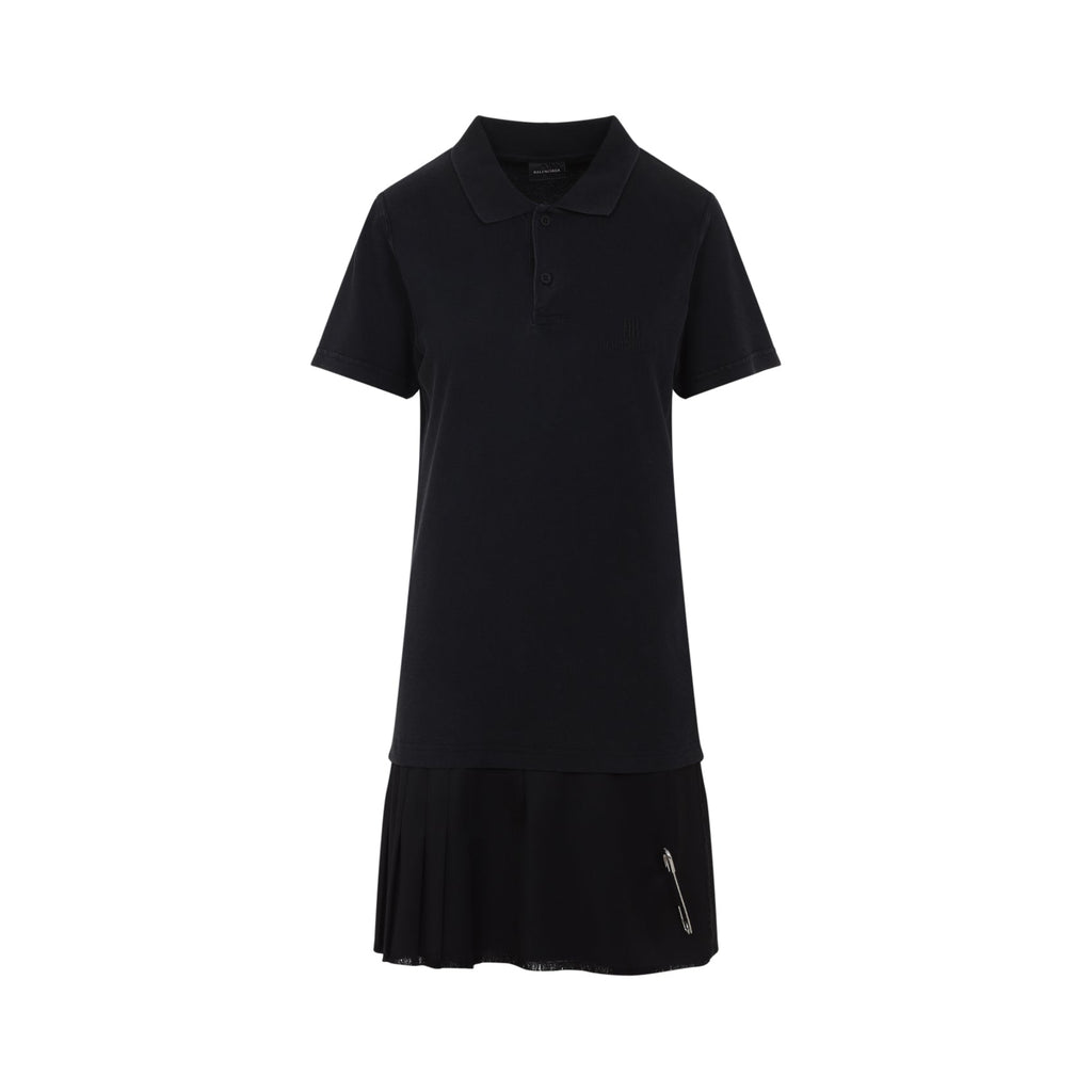 Balenciaga Layered Polo Mini Dress Women