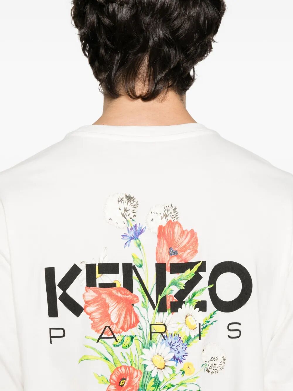 Kenzo Men Gots Archive Bouquet Print Cotton T-Shirt