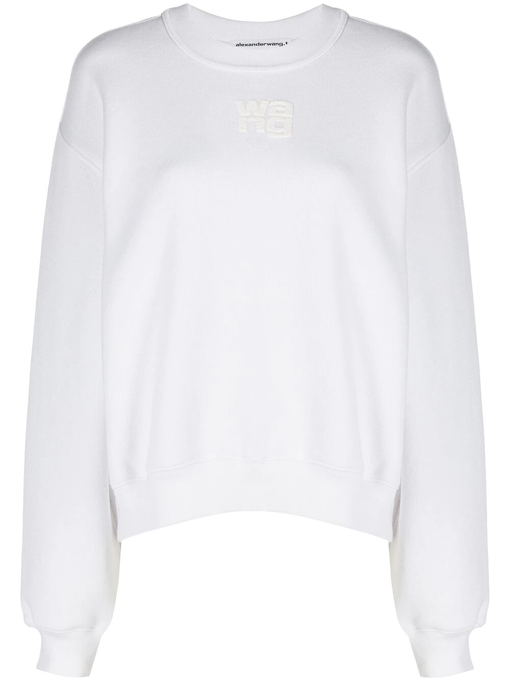 Alexander Wang Women Essential Terry Crew Sweatshirt With Puff Paint Logo