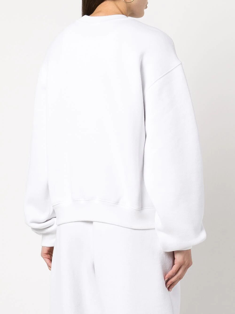 Alexander Wang Women Essential Terry Crew Sweatshirt With Puff Paint Logo