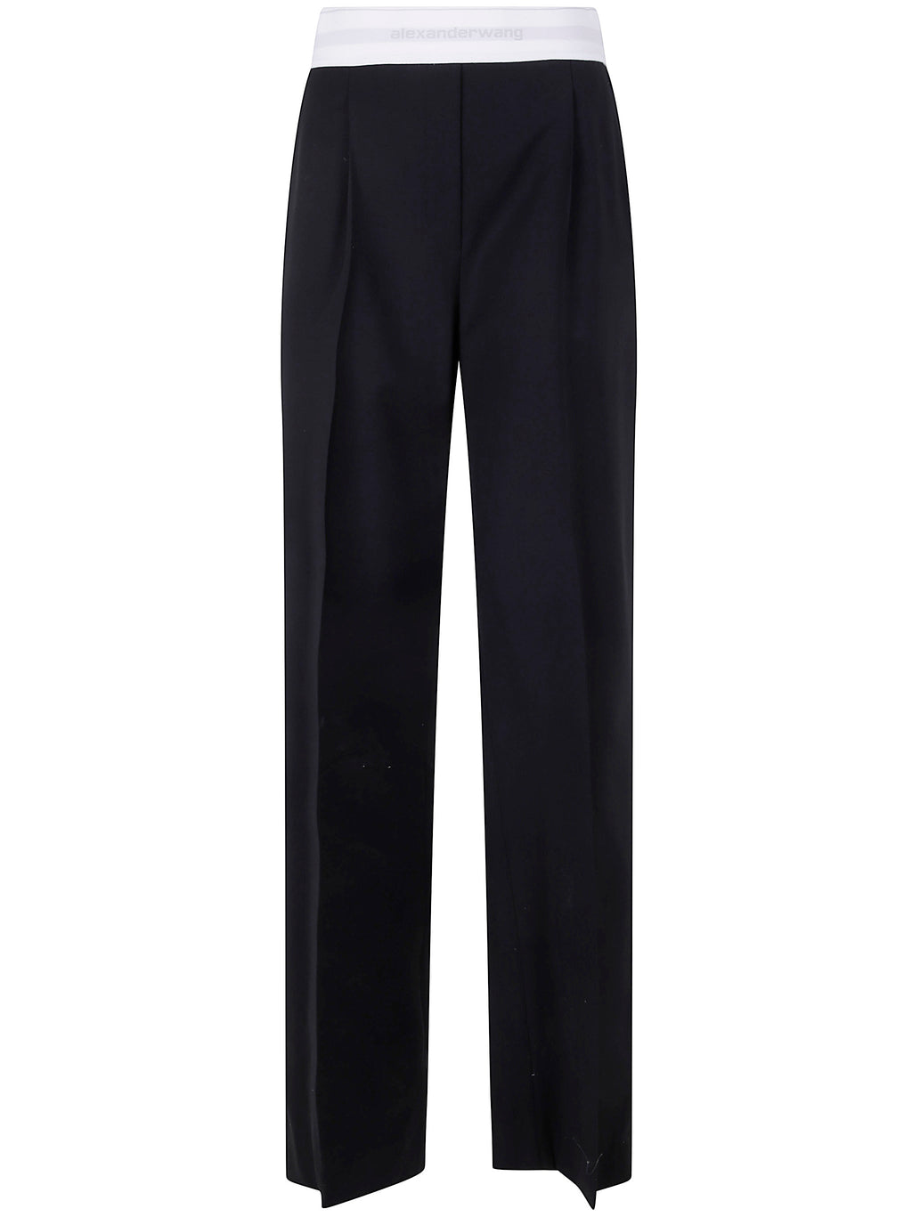 Alexander Wang Women High Waisted Pleated Pant With Logo Elastic