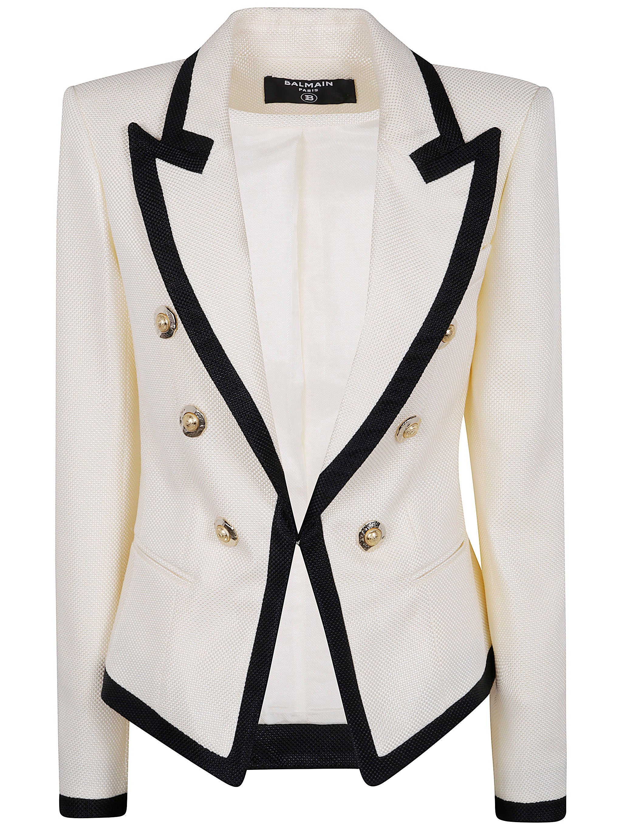 Balmain Women One Button Fitted Natte Jacket