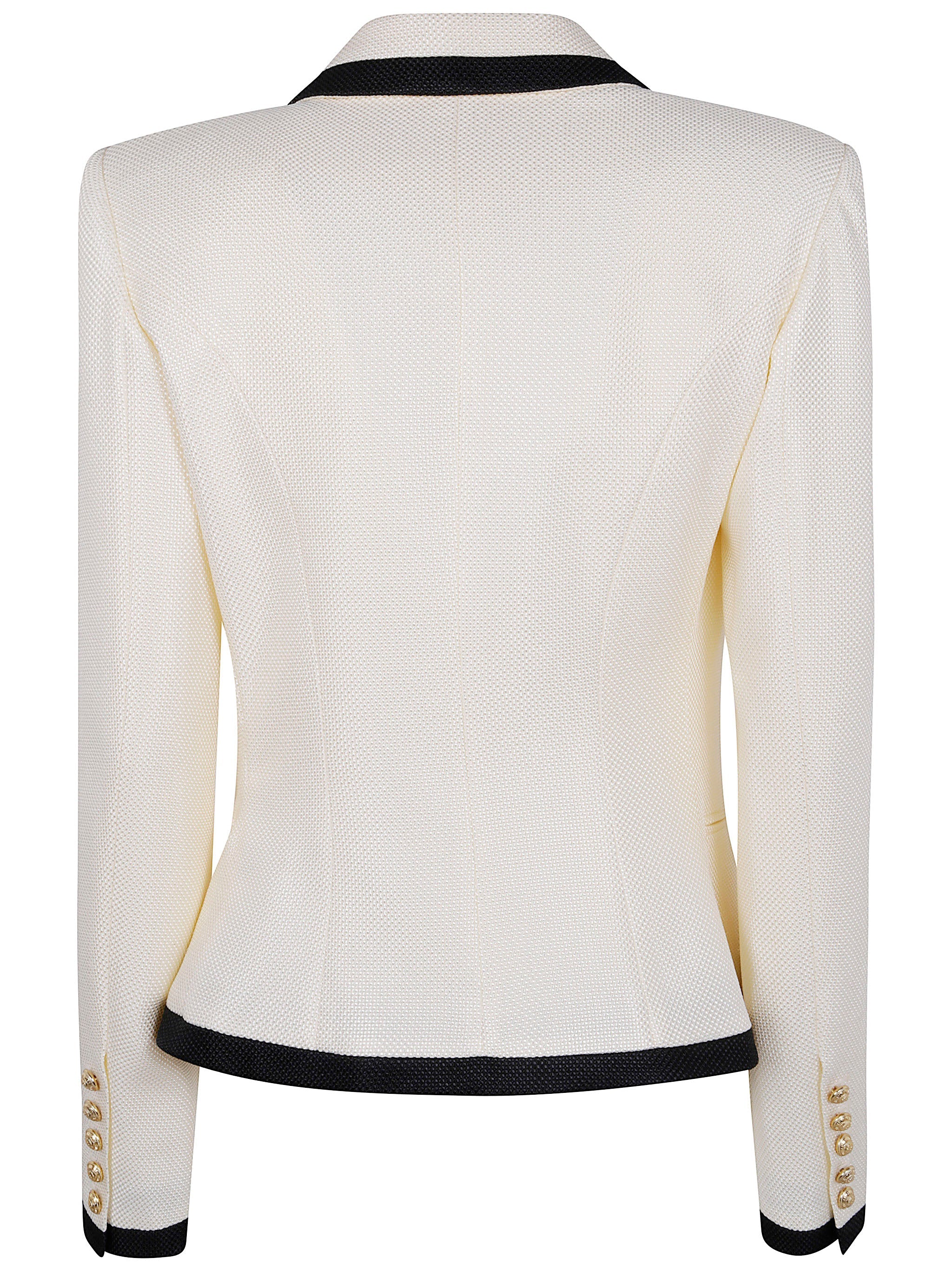 Balmain Women One Button Fitted Natte Jacket