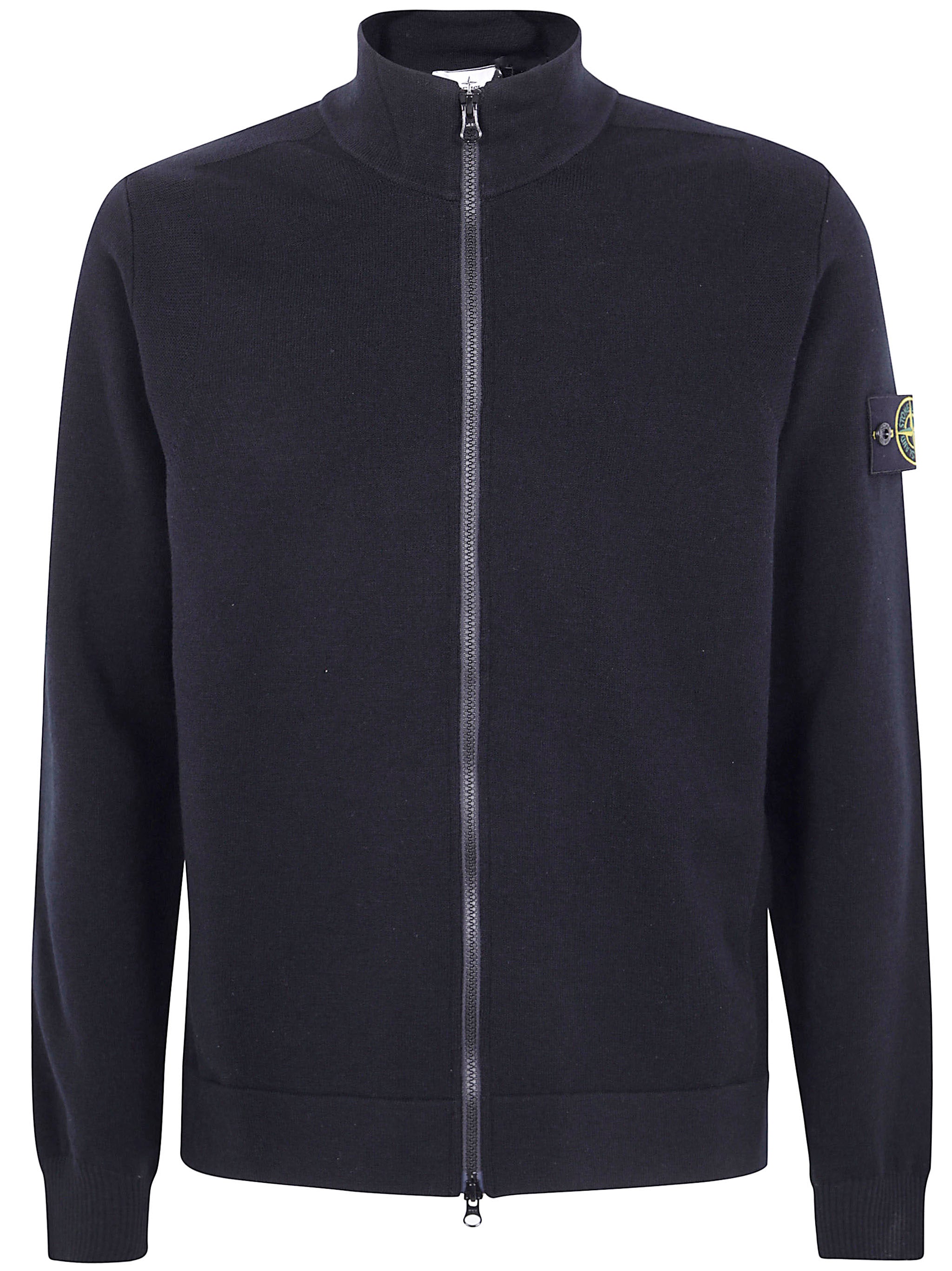 Stone Island Men Stretch Rws Wool Cardigan