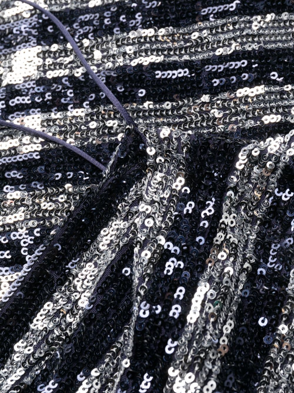 Balmain Women Babydoll Cowl Neck Glitter Short Dress