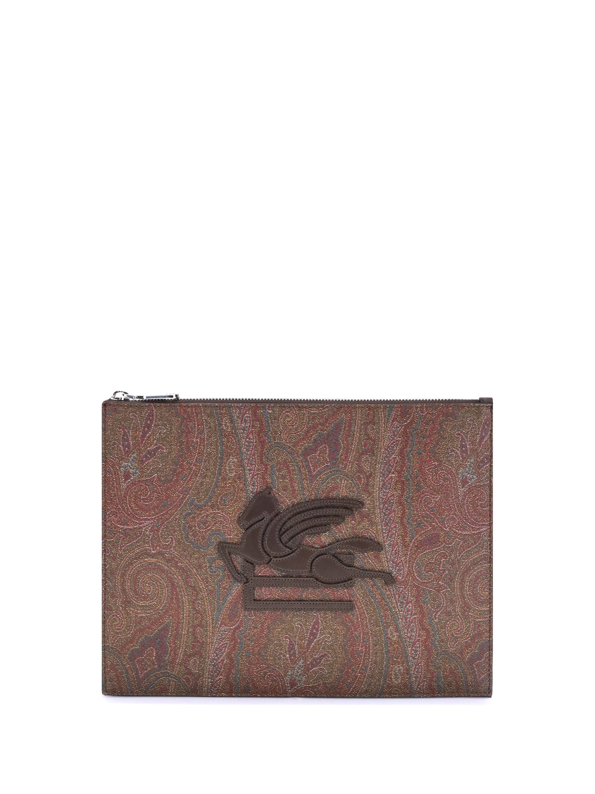 Etro Men Arnica Pouch With Pegaso