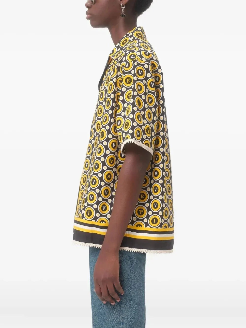 Valentino Garavani Men `Bulles Royales` Bowling Shirt